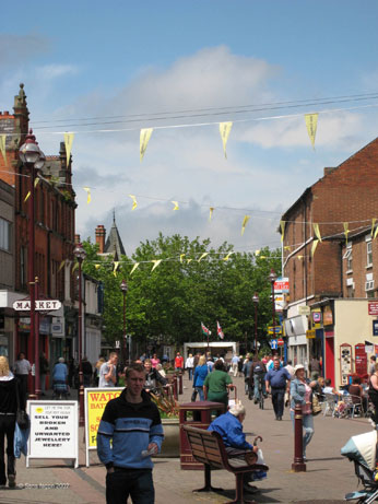 Image of bunting on Long Eaton high street