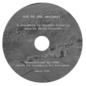 Black & white printed - image of rubble on CCAN site